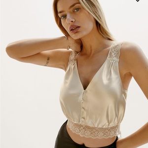 NWT Reformation Axton Top - Ivory